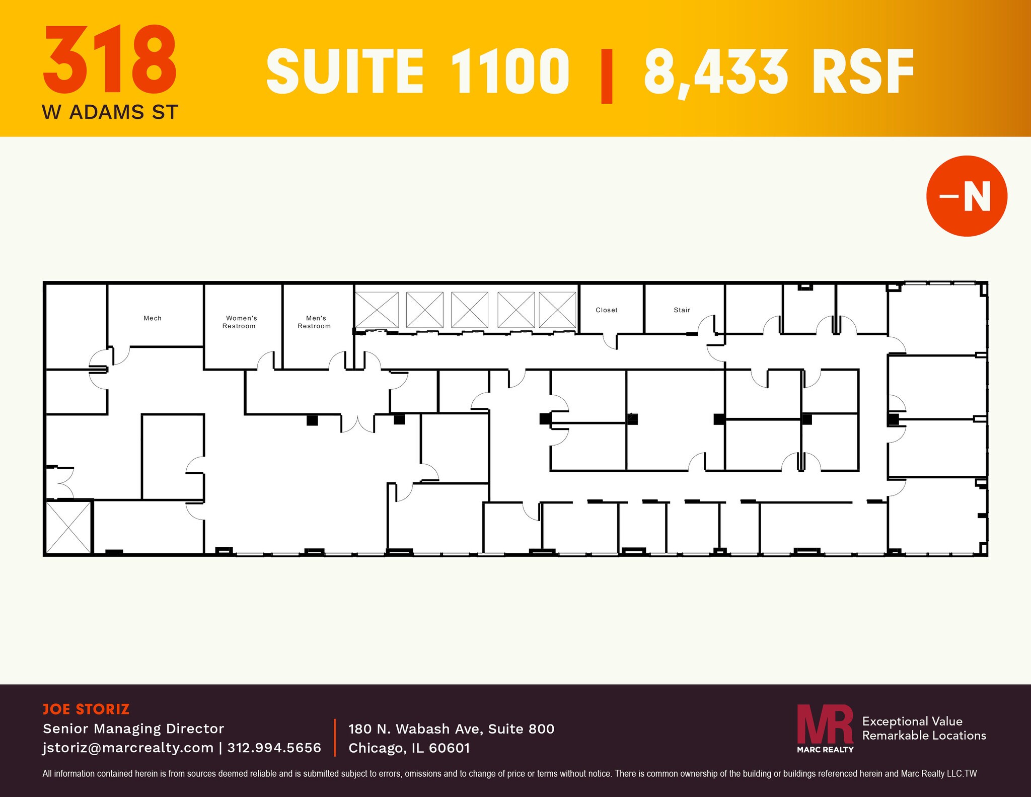 318 W Adams St, Chicago, IL à louer Plan d’étage– Image 1 sur 12