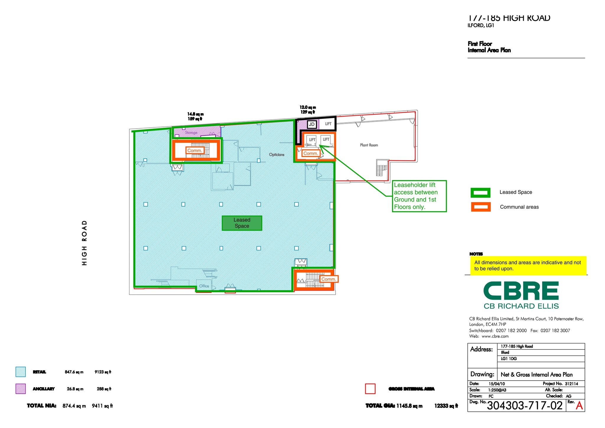 177-185 High Rd, Ilford à louer Plan de site– Image 1 sur 2