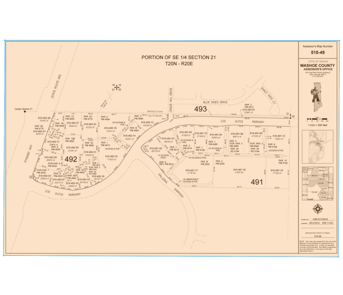 0 Los Altos Parkway, Sparks, NV à vendre - Plan cadastral – Image 2 sur 2