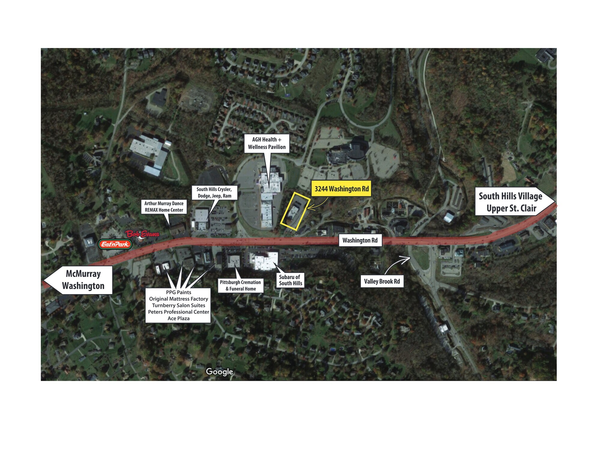 3244 Washington Rd, McMurray, PA à louer Plan de site– Image 1 sur 4