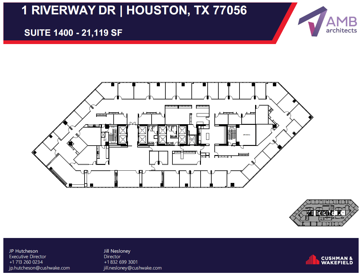 1 Riverway, Houston, TX à louer Plan d’étage– Image 1 sur 1
