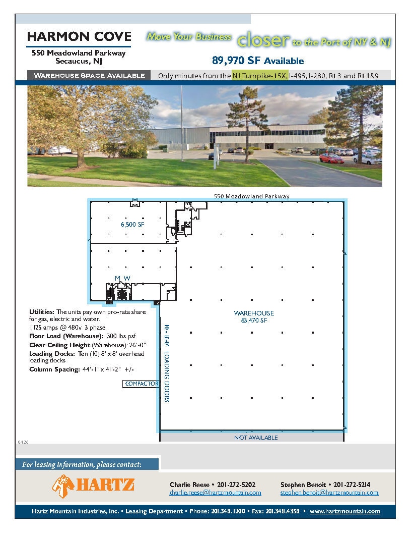 550 Meadowlands Pky, Secaucus, NJ à louer Plan d’étage– Image 1 sur 1
