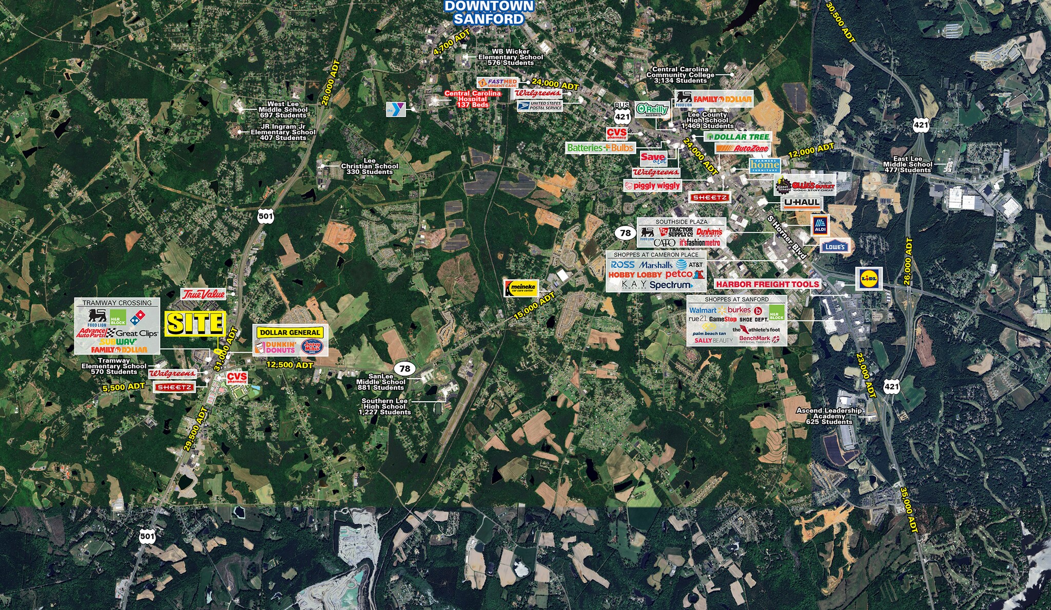 2220 Jefferson Davis hwy, Sanford, NC à louer Aérien– Image 1 sur 4