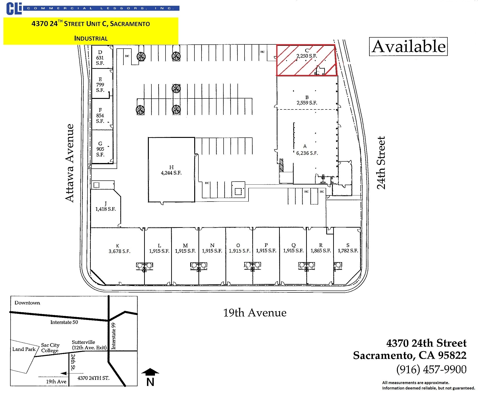 4370 24th St, Sacramento, CA à louer Plan de site– Image 1 sur 1