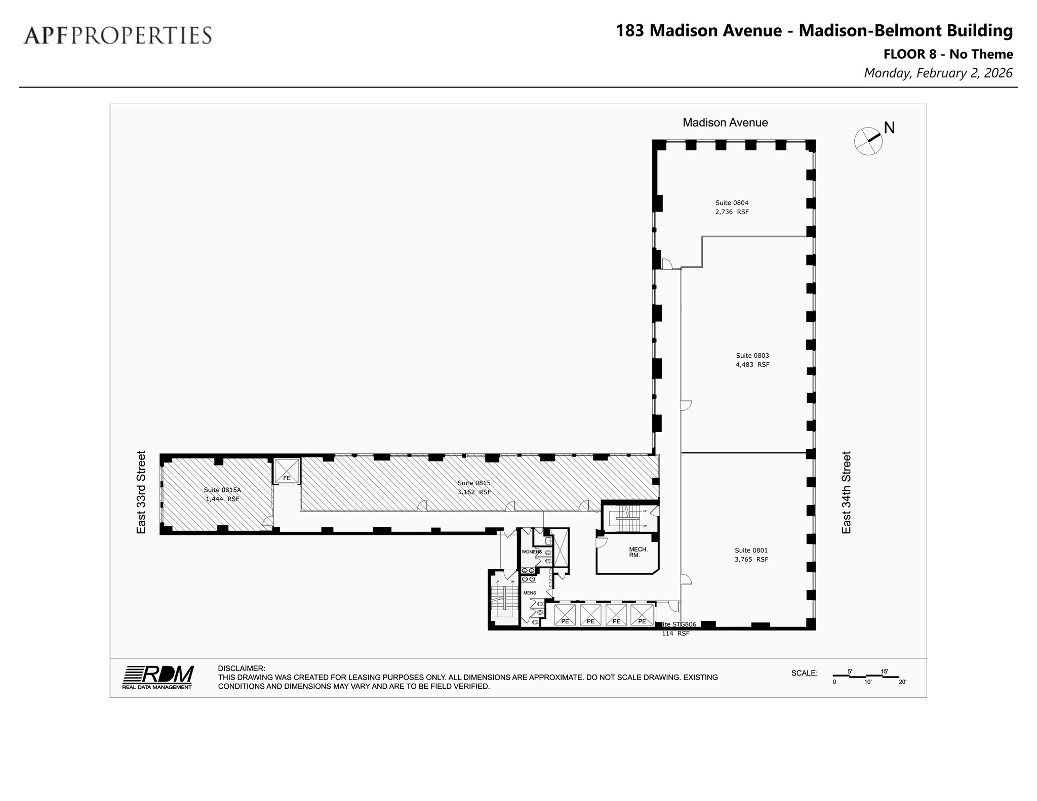 183 Madison Ave, New York, NY à louer Plan de site– Image 1 sur 2