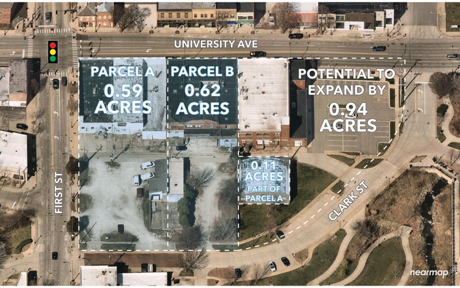 101-107 E University Ave, Champaign, IL à vendre - Aérien – Image 1 sur 1