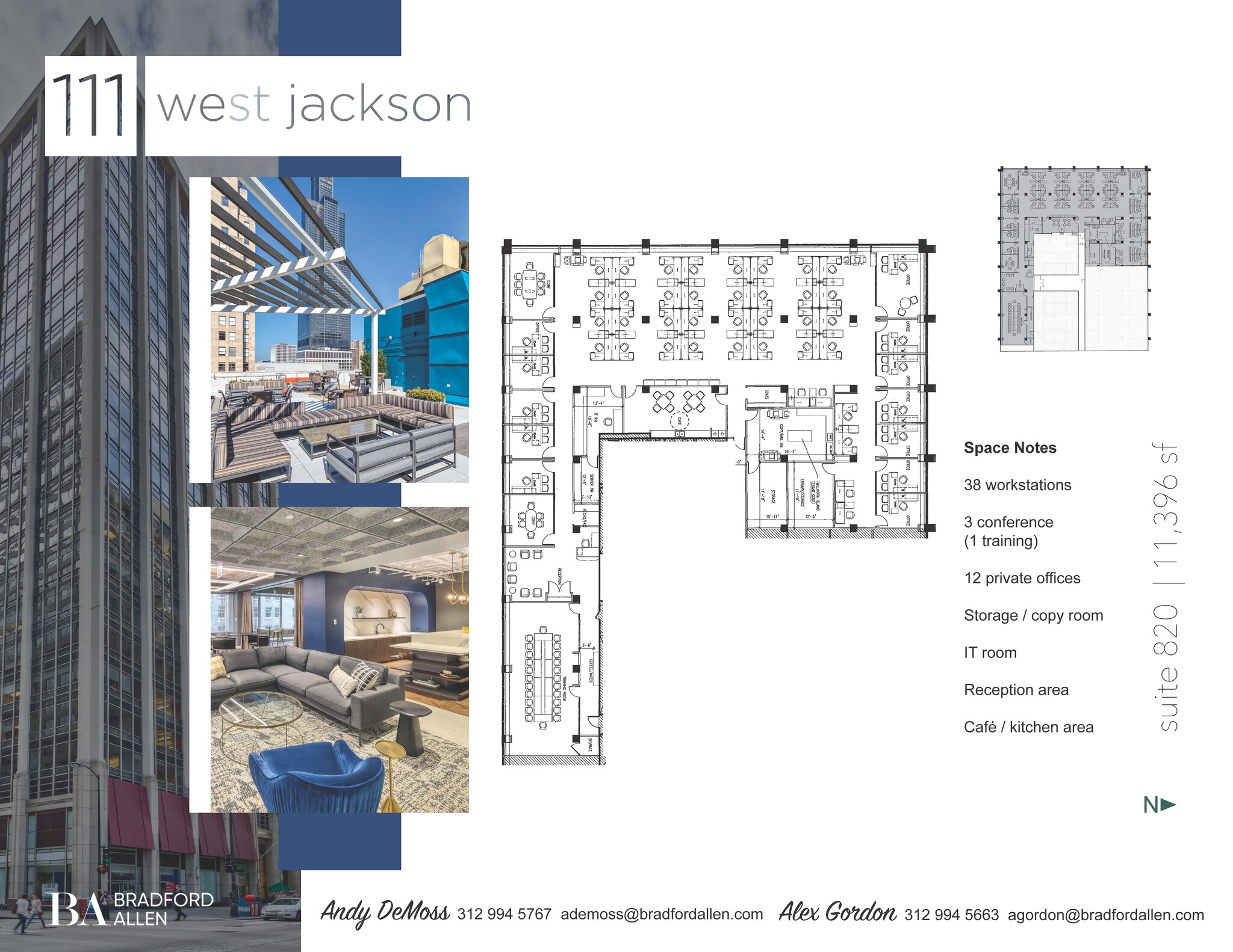 111 W Jackson Blvd, Chicago, IL à louer Plan d’étage– Image 1 sur 3