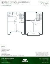 3176 Pullman St, Costa Mesa, CA à louer Plan d’étage– Image 1 sur 1
