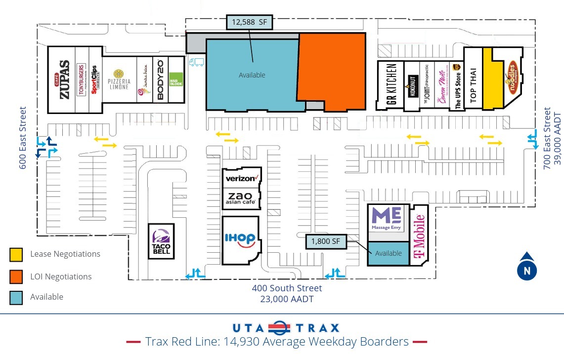 613 E 400 S, Salt Lake City, UT à louer Plan d’étage– Image 1 sur 1