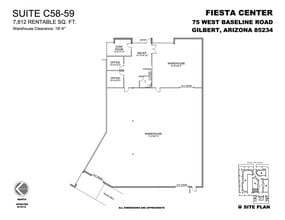 75 W Baseline Rd, Gilbert, AZ à louer Plan d’étage– Image 1 sur 1