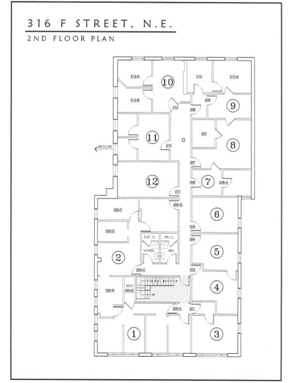 316 F St NE, Washington, DC à louer Plan d’étage– Image 1 sur 1