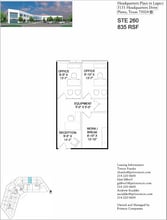 8560 Belleview Dr, Plano, TX à louer Plan d’étage– Image 1 sur 1