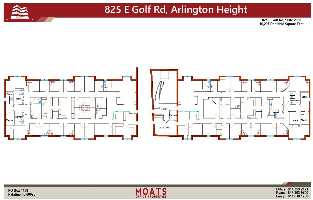 825 E Golf Rd, Arlington Heights, IL à vendre Plan d’étage– Image 1 sur 14