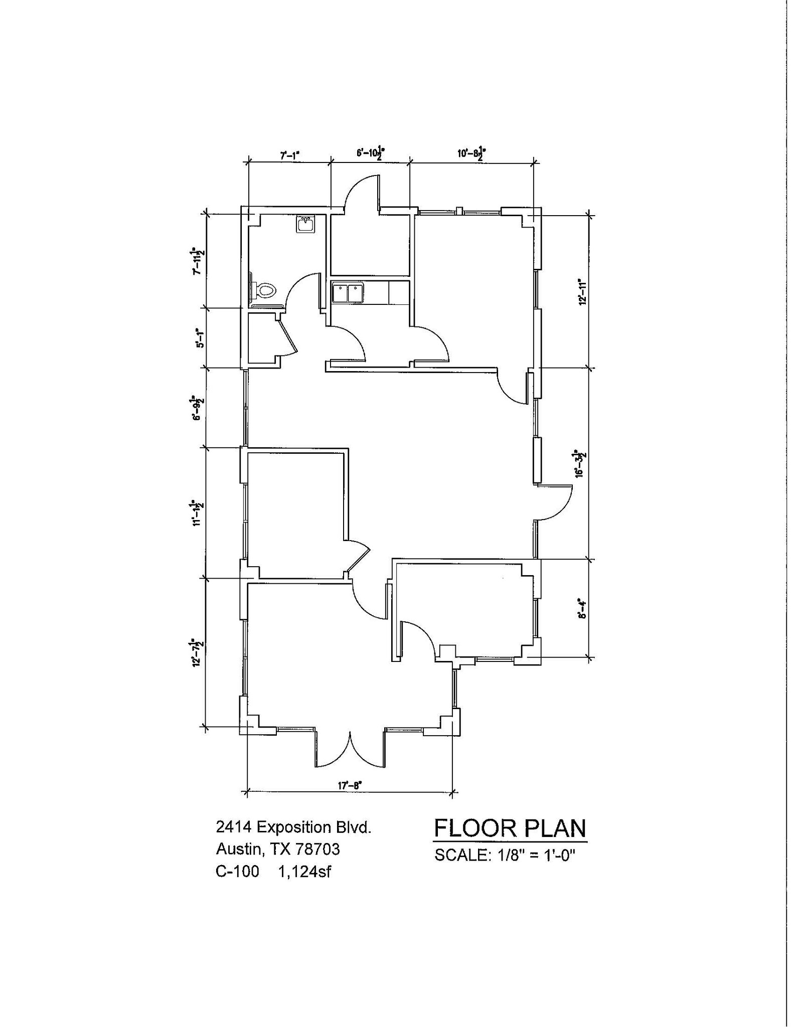 2414 Exposition Blvd, Austin, TX à louer Plan d’étage– Image 1 sur 1