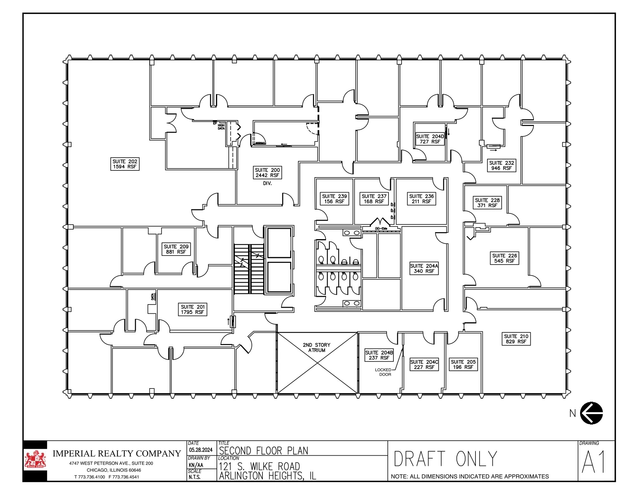 121 S Wilke Rd, Arlington Heights, IL à louer Plan de site– Image 1 sur 1