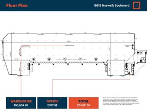 9615 Norwalk Blvd, Santa Fe Springs, CA à louer Plan d’étage– Image 1 sur 3