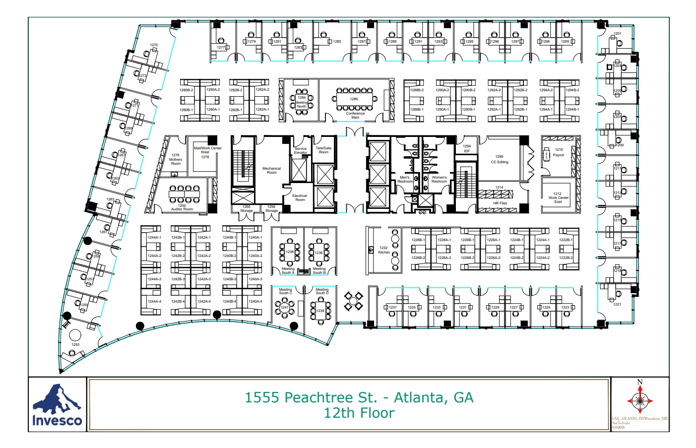 1555 Peachtree St, Atlanta, GA à louer Plan d’étage– Image 1 sur 1