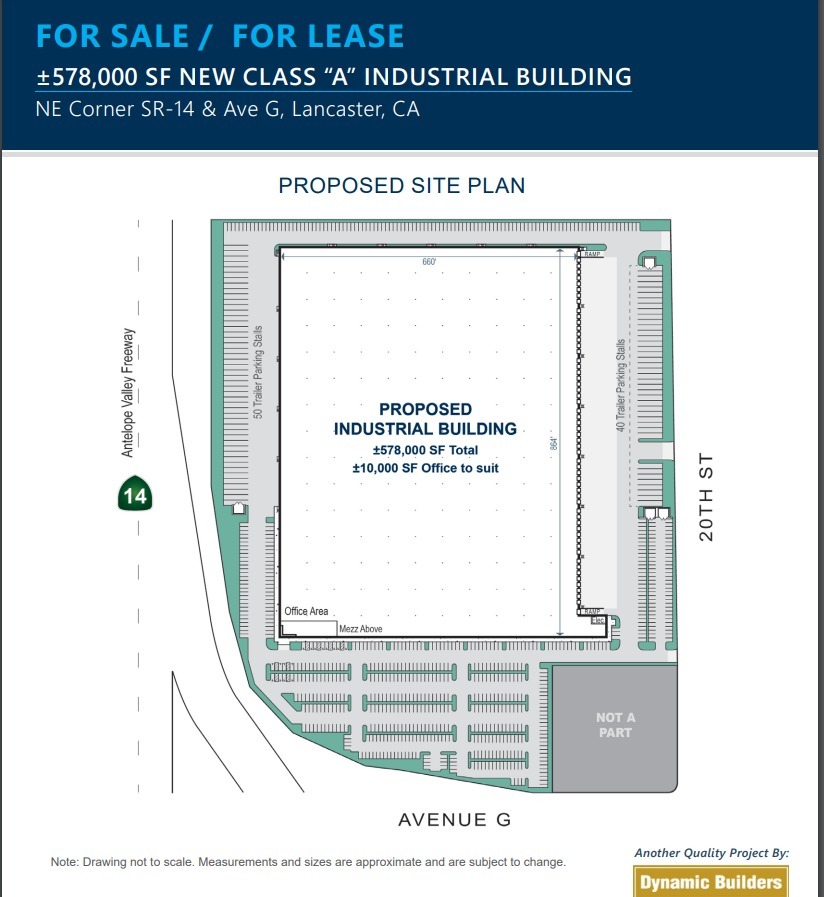 NE Corner SR-14 & Avenue G St, Lancaster, CA à louer Plan de site– Image 1 sur 1