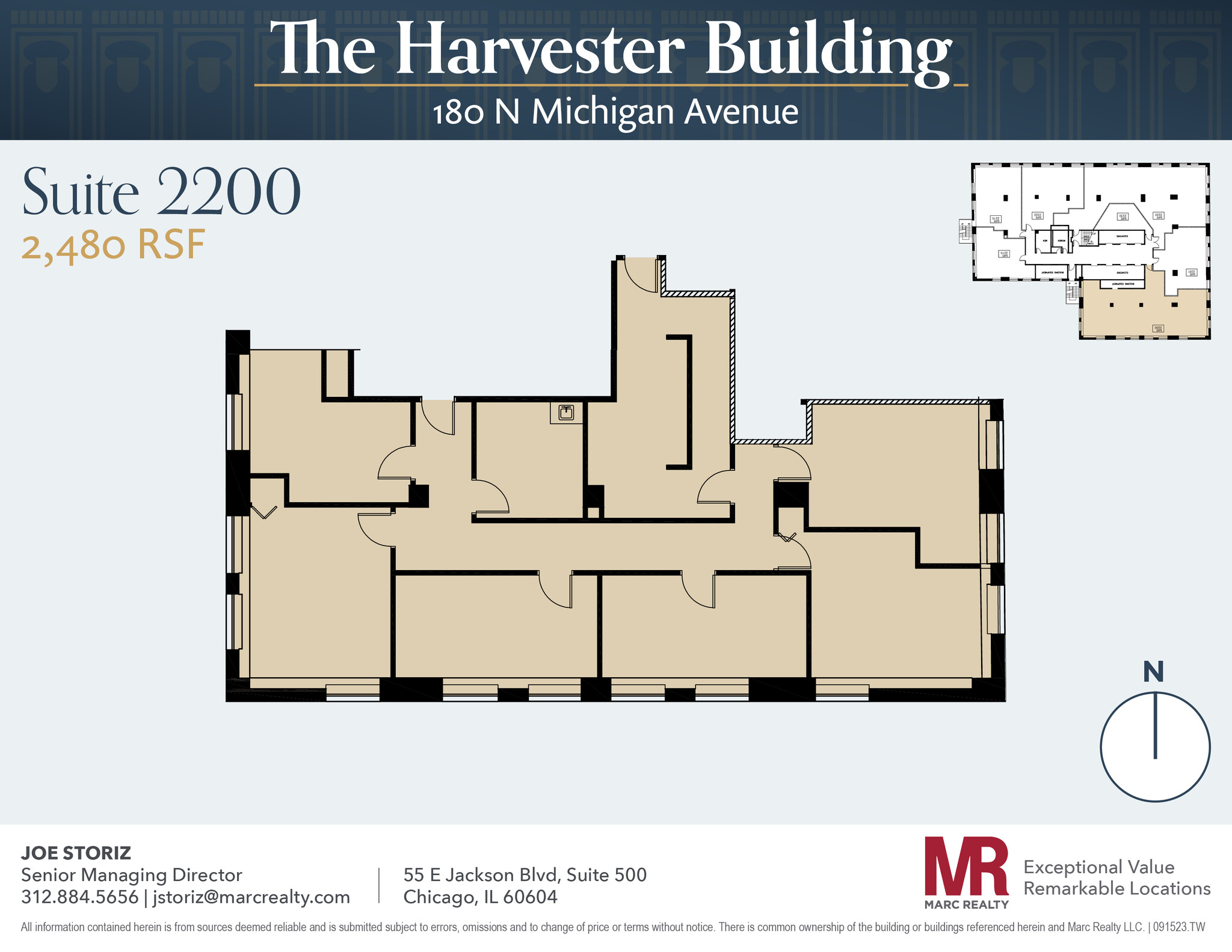 180 N Michigan Ave, Chicago, IL à louer Plan d’étage– Image 1 sur 8