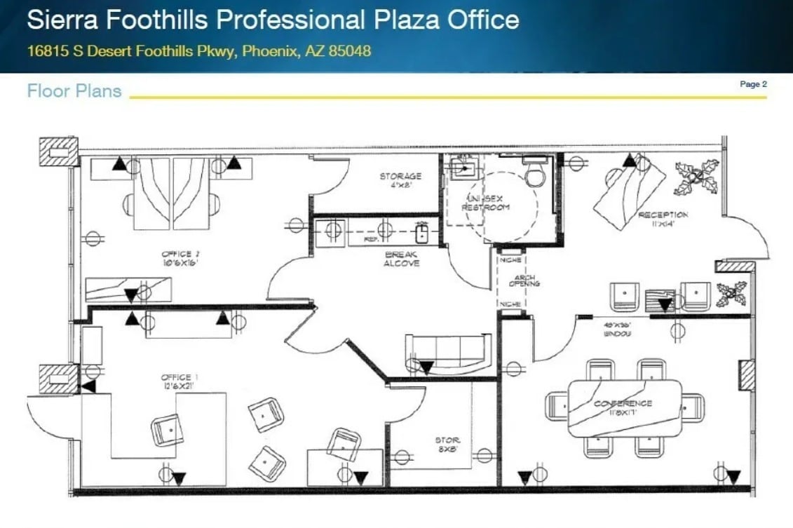 16815 S Desert Foothills Pky, Phoenix, AZ à louer Plan d’étage– Image 1 sur 1
