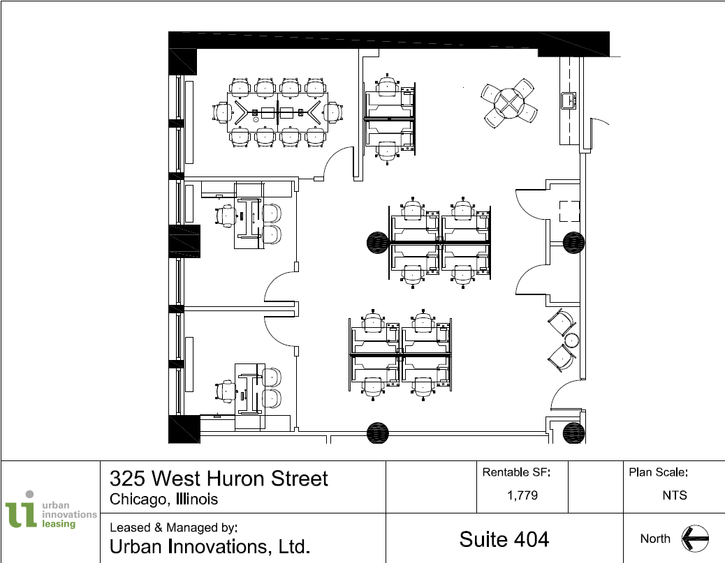 325 W Huron St, Chicago, IL à louer Plan d’étage– Image 1 sur 9