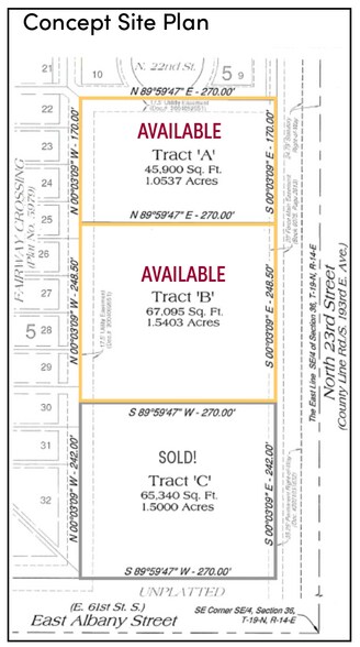 61st & County Line Rd, Broken Arrow, OK à vendre - Plan de site – Image 3 sur 9