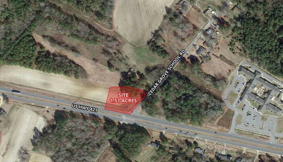 Cedar Grove School Rd. & US Hwy 421, Lillington, NC à vendre - Aérien – Image 2 sur 2