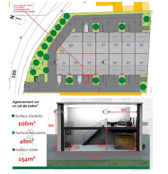 Local d’activités dans Mions à louer - Plan de site – Image 1 sur 7