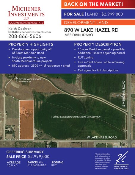 890 W Lake Hazel Rd, Meridian, ID à vendre - Photo de l’immeuble – Image 1 sur 1