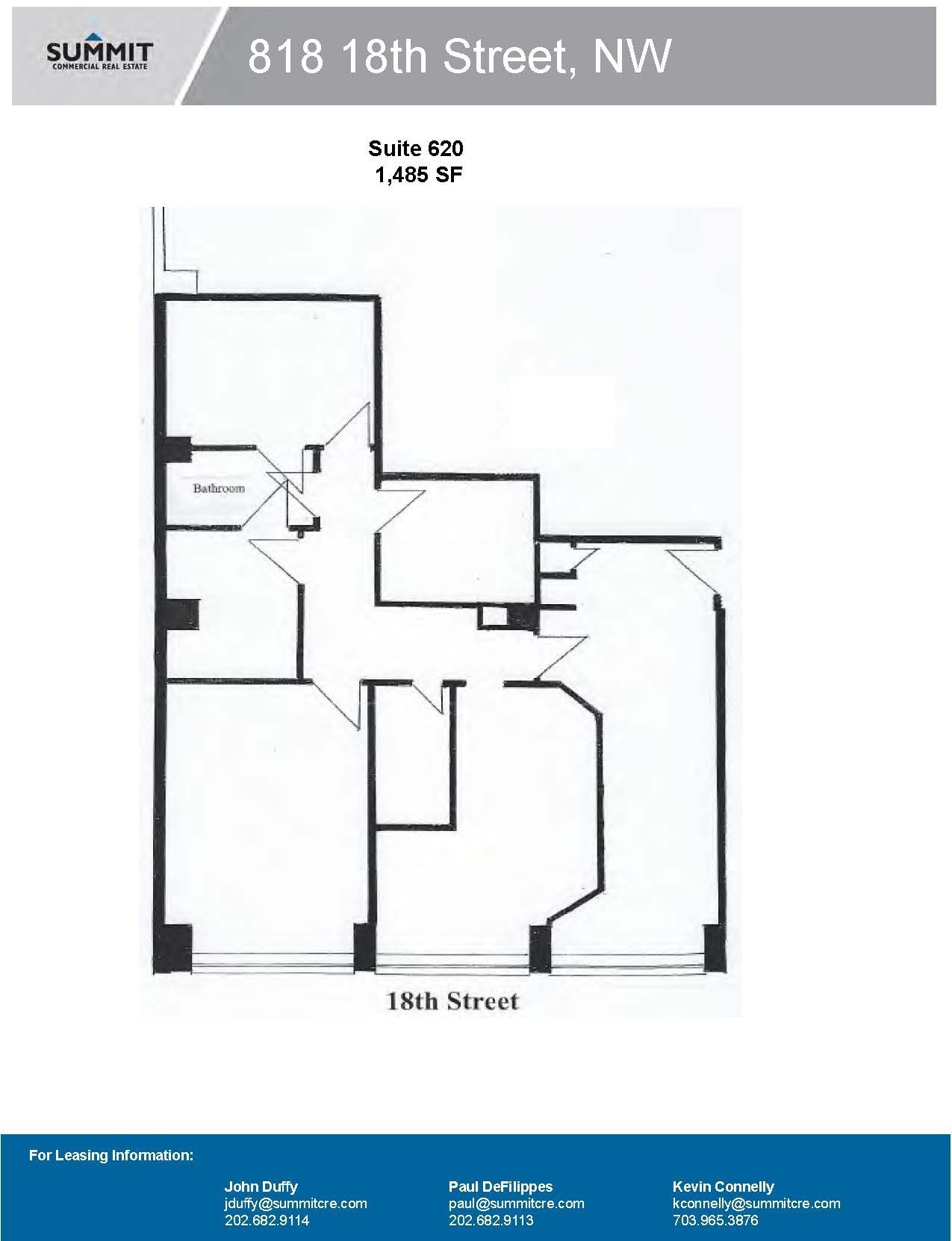 818 18th St NW, Washington, DC à louer Plan d’étage– Image 1 sur 1