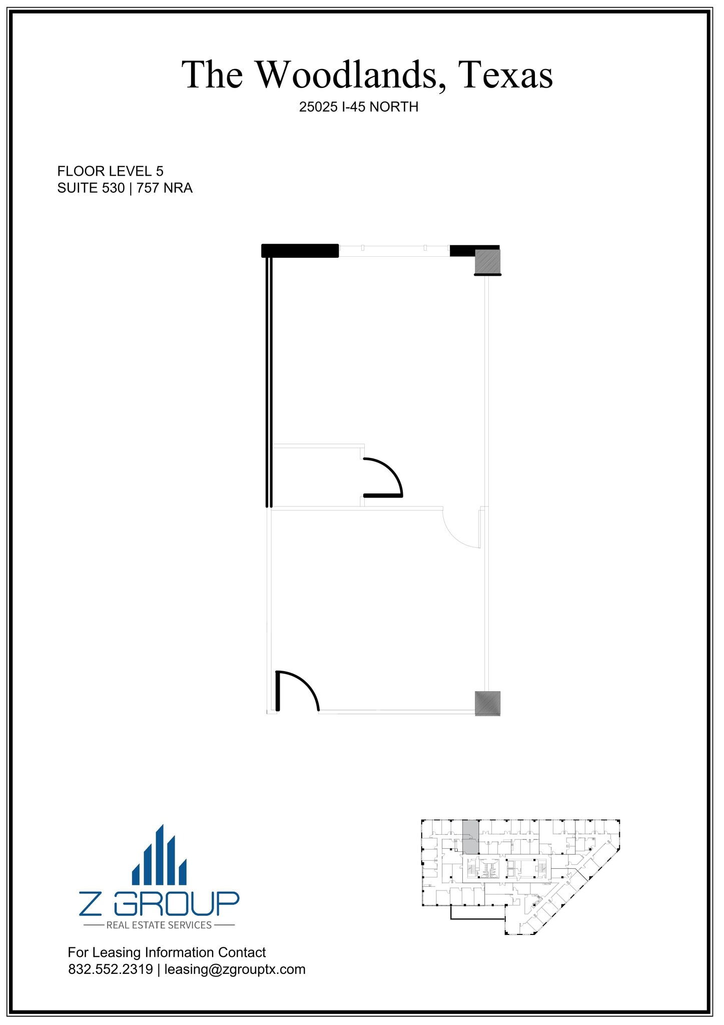25025 N I-45 Fwy, The Woodlands, TX à louer Plan de site– Image 1 sur 1