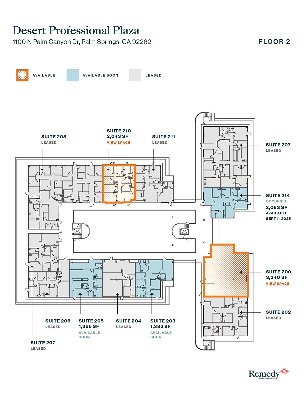 1100 N Palm Canyon Dr, Palm Springs, CA à louer Plan d’étage– Image 1 sur 2
