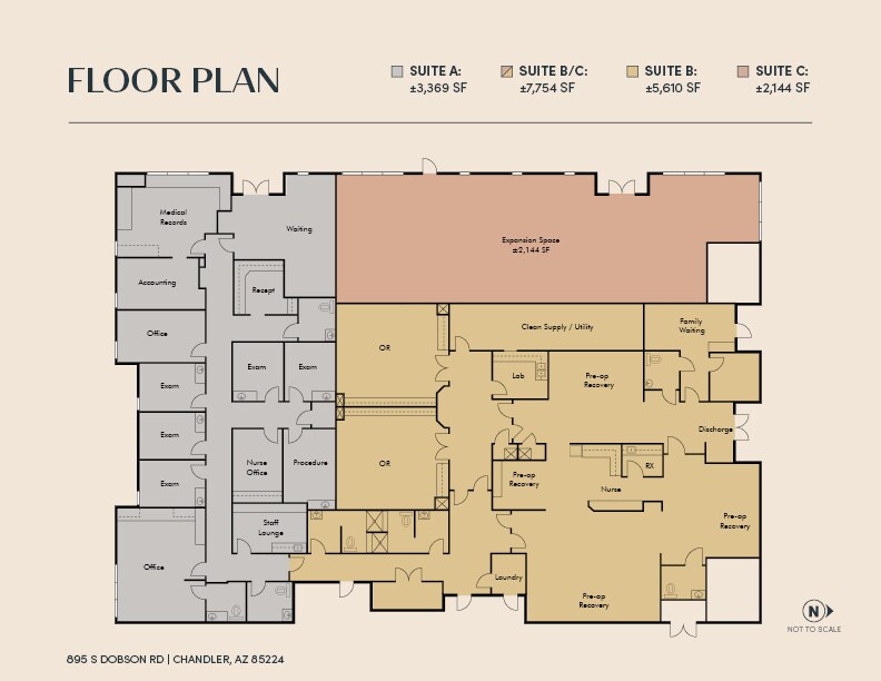 895 S Dobson Rd, Chandler, AZ à louer Plan d’étage– Image 1 sur 2