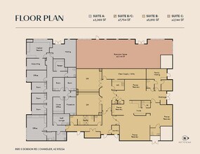 895 S Dobson Rd, Chandler, AZ à louer Plan d’étage– Image 1 sur 2