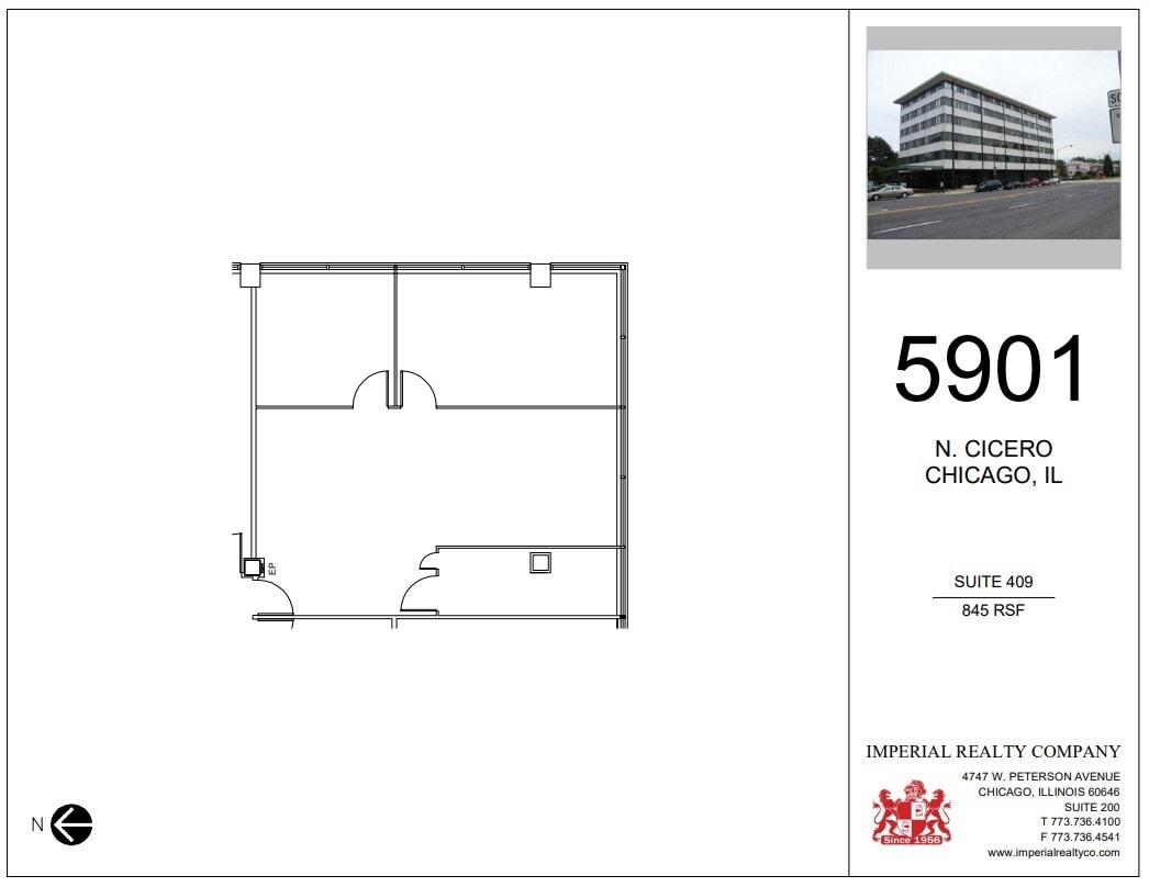 5901 N Cicero Ave, Chicago, IL à louer Plan d’étage– Image 1 sur 4