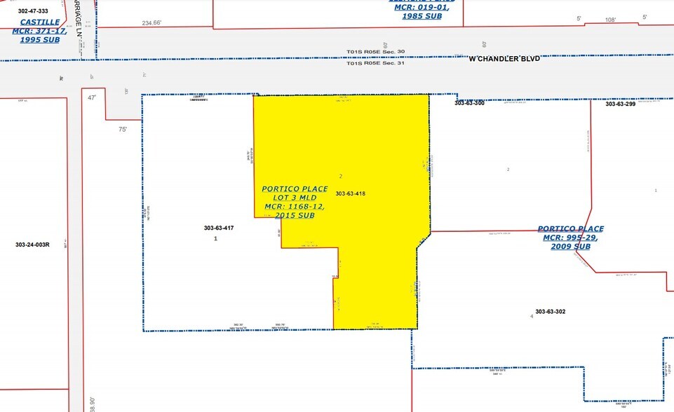 2121 W Chandler Blvd, Chandler, AZ à louer - Plan cadastral – Image 3 sur 10
