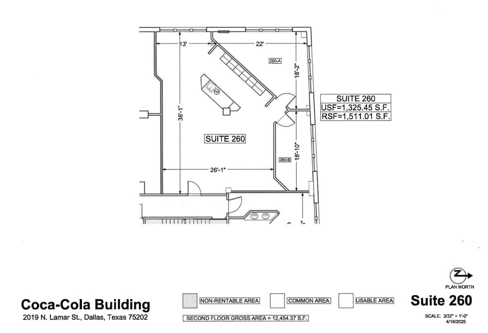2019 N Lamar St, Dallas, TX à louer Plan d’étage– Image 1 sur 1