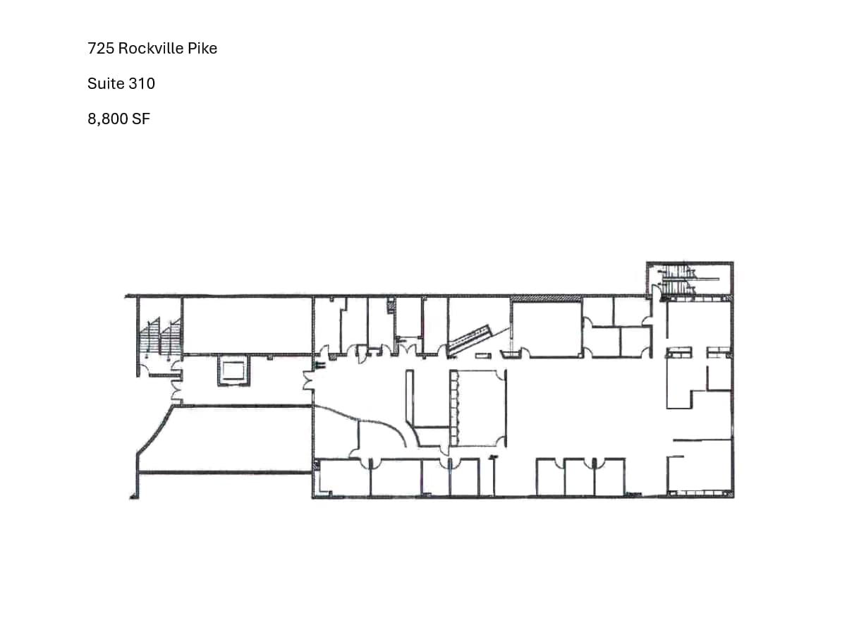 725 Rockville Pike, Rockville, MD à louer Plan d’étage– Image 1 sur 1