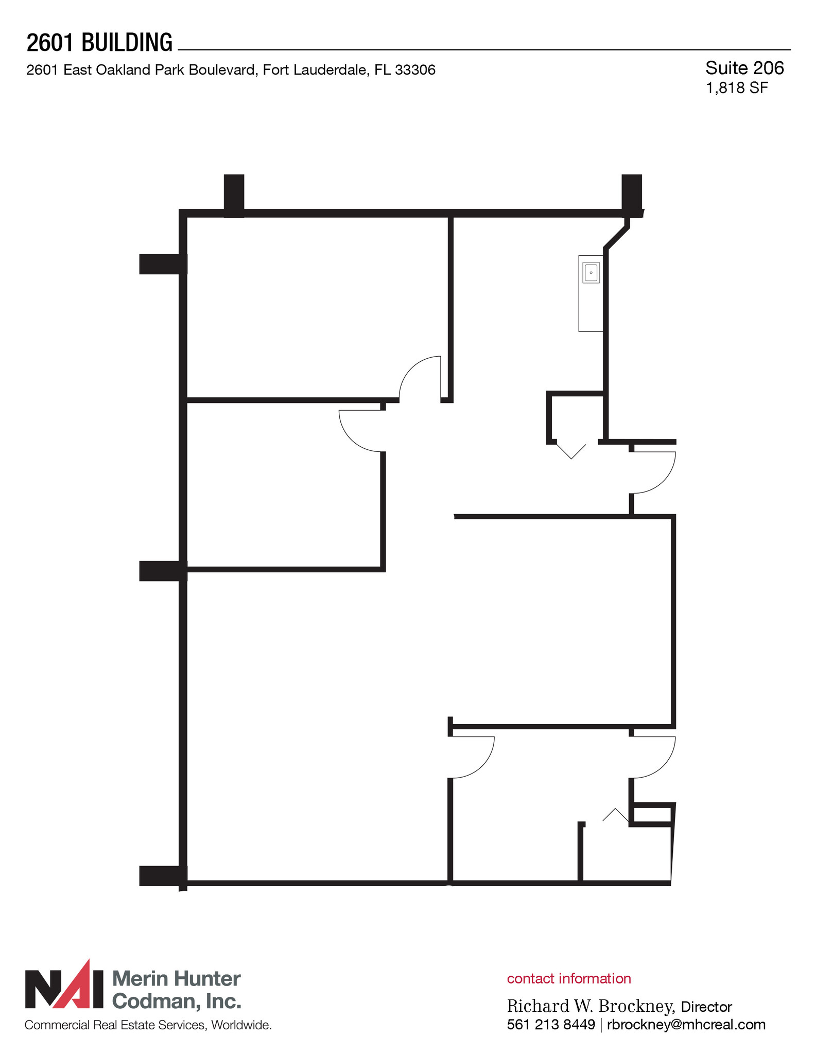 2601 E Oakland Park Blvd, Fort Lauderdale, FL à louer Plan d’étage– Image 1 sur 1