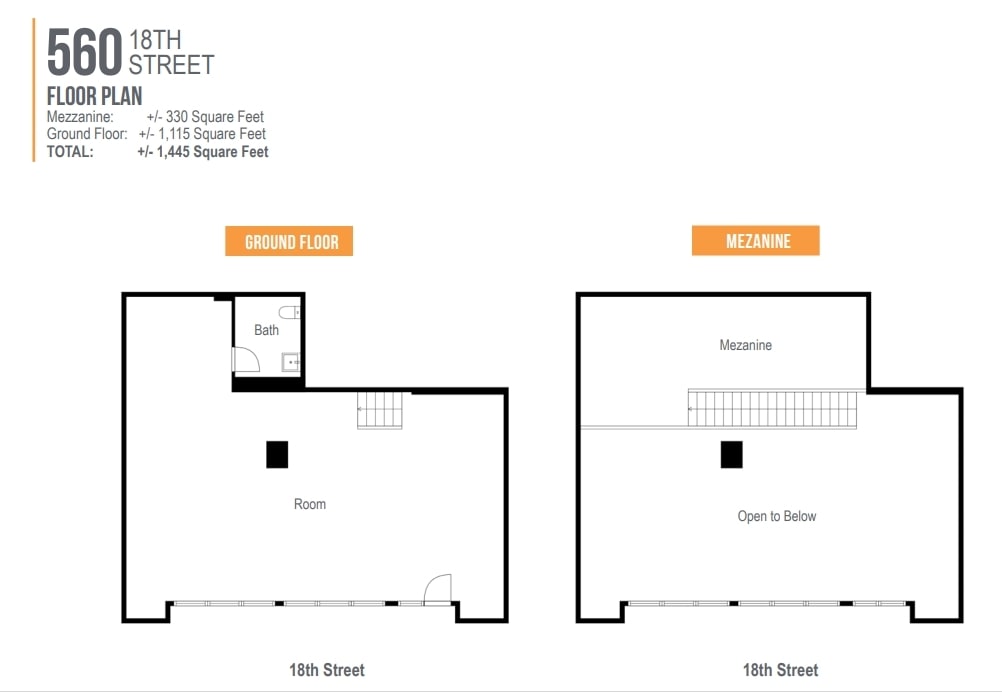 550-560 18th St, San Francisco, CA à louer Plan d’étage– Image 1 sur 1