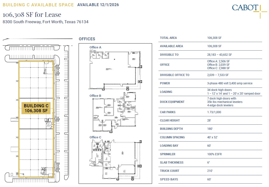 8300 South Freeway, Fort Worth, TX à louer Plan de site– Image 1 sur 1