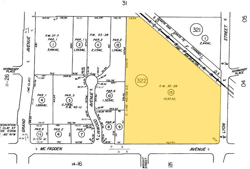 1607 E McFadden Ave, Santa Ana, CA à louer - Plan cadastral – Image 2 sur 6