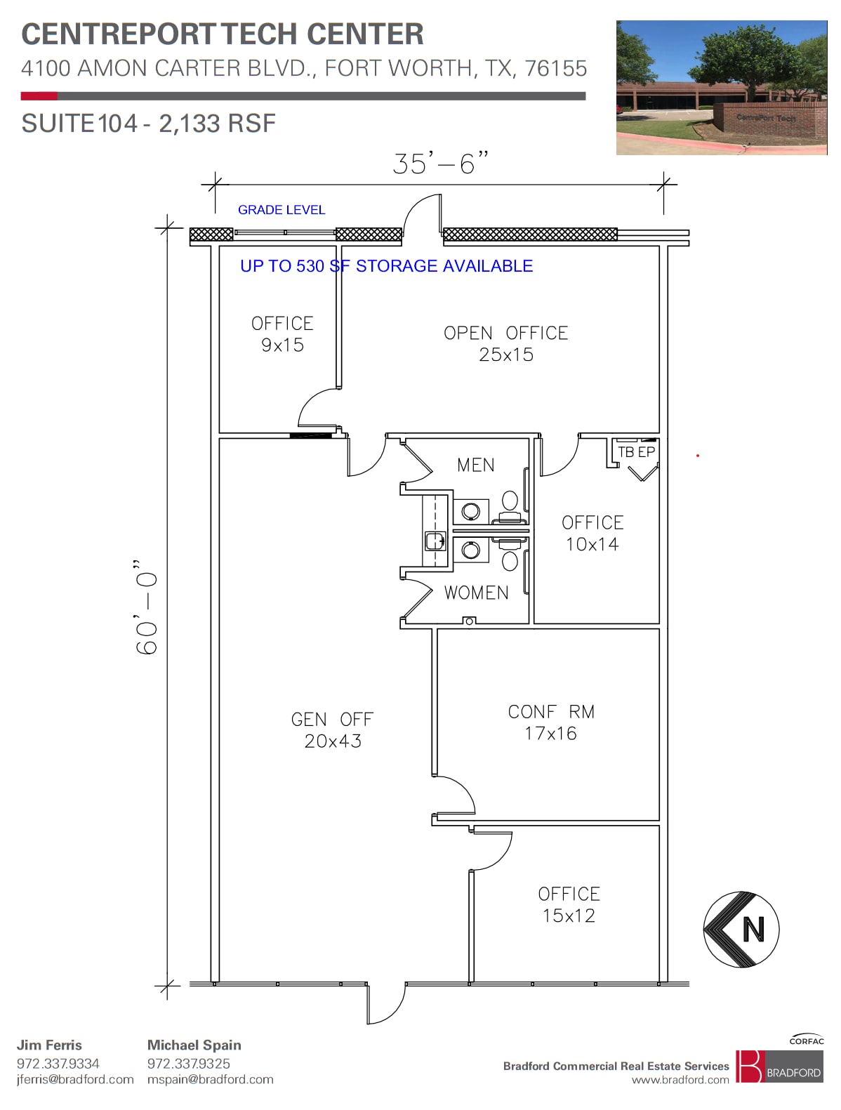 4100-4108 Amon Carter Blvd, Fort Worth, TX à louer Plan d’étage– Image 1 sur 6