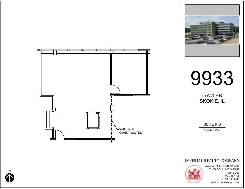 9933 Lawler Ave, Skokie, IL à louer Plan d’étage– Image 1 sur 1