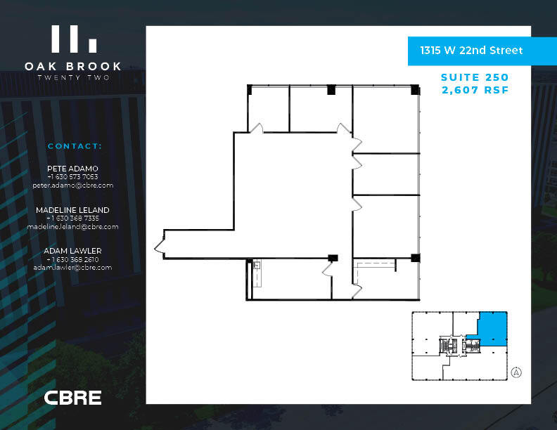 1315 W 22nd St, Oak Brook, IL à louer Plan d’étage– Image 1 sur 1
