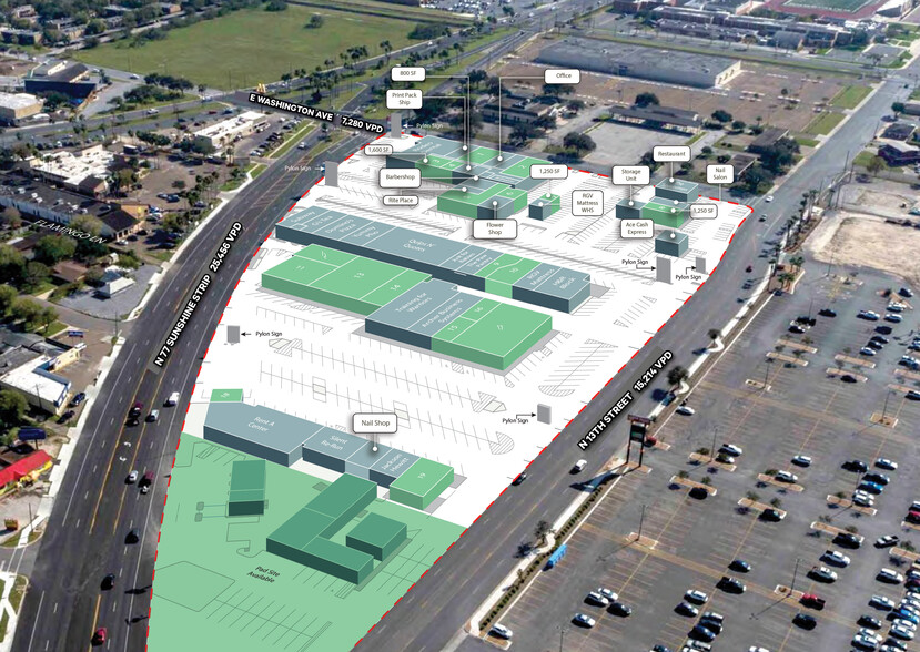 607 N 77 Sunshine Strip Pad Site, Harlingen, TX à louer - Photo de l’immeuble – Image 3 sur 4