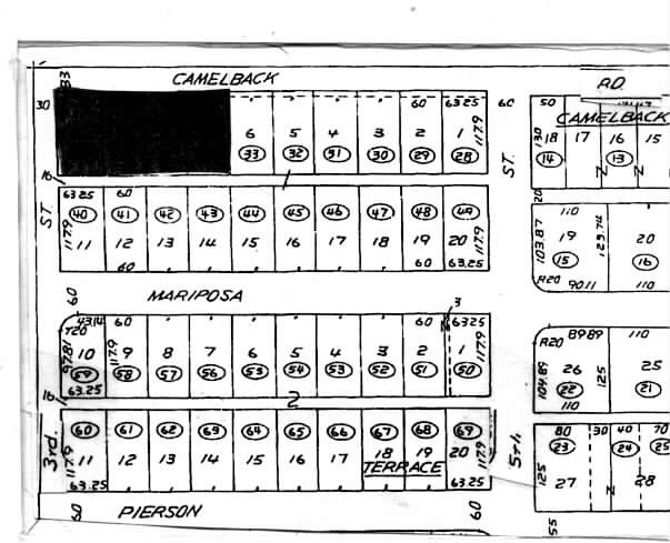 301 E Camelback Rd, Phoenix, AZ à louer - Plan cadastral – Image 2 sur 7