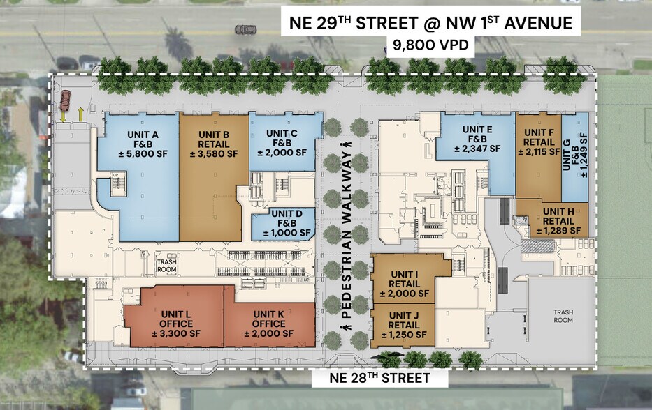 50 NE 29th St, Miami, FL à louer - Plan d’étage – Image 3 sur 7