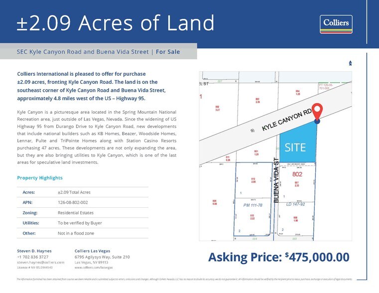 Kyle Canyon Rd, Las Vegas, NV à vendre - Photo de l’immeuble – Image 2 sur 3