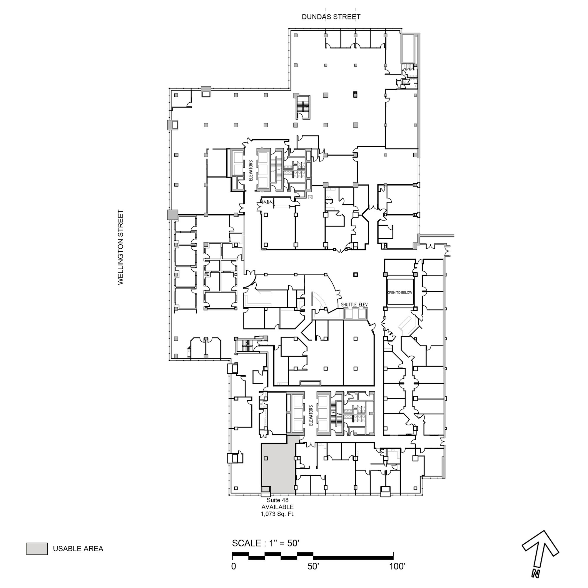 380 Wellington St, London, ON à louer Plan d’étage– Image 1 sur 1